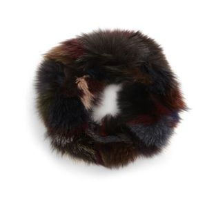 New! Jocelyn Genuine Fox Fur Cowl In Dark Multi